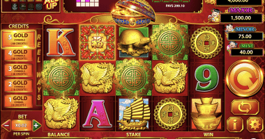 A screenshot of the 88 Fortunes slot with the Free Spins activated.